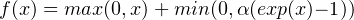 Exponential linear unit (ELU)